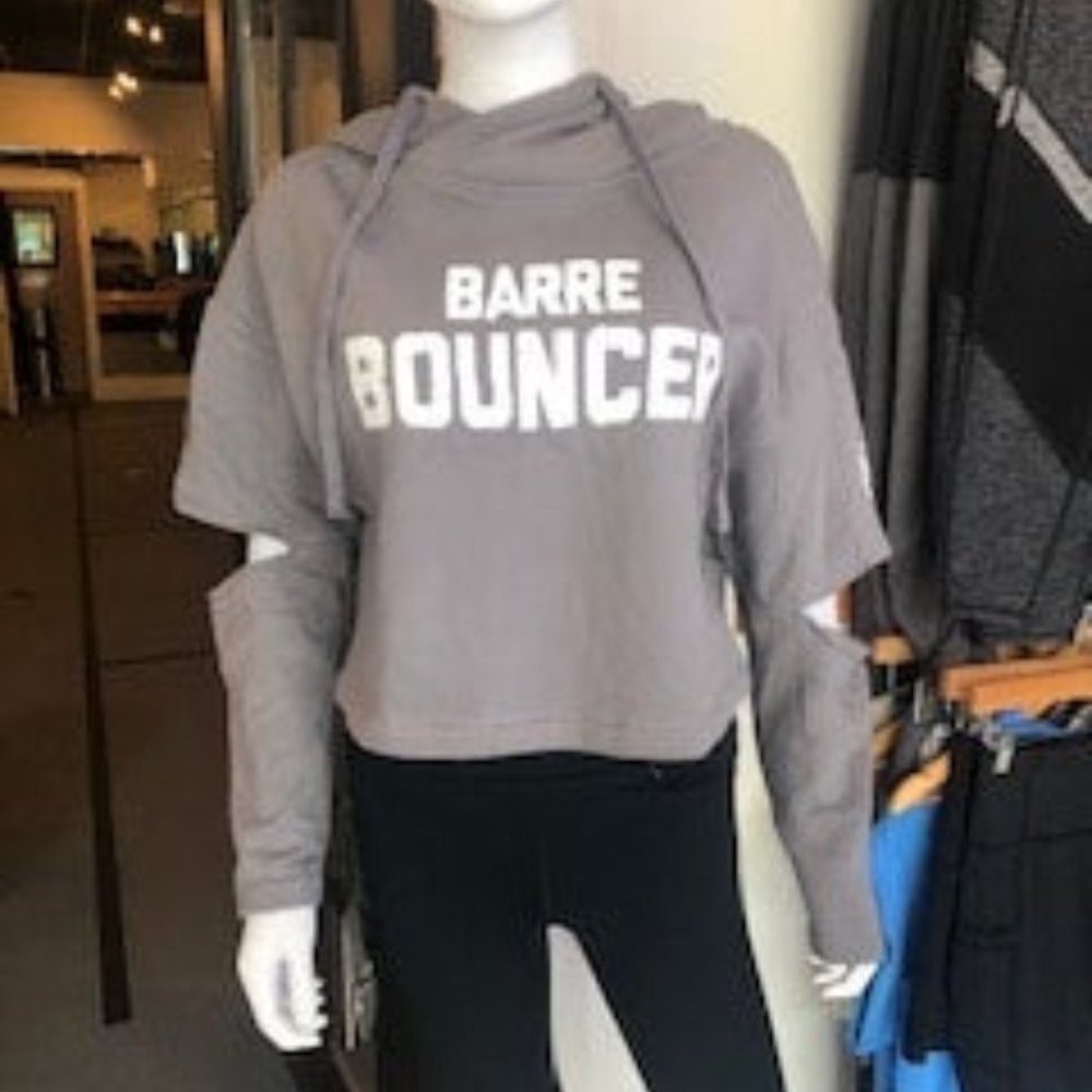 Barre Bouncer Cut-Out Hoodie- Storm